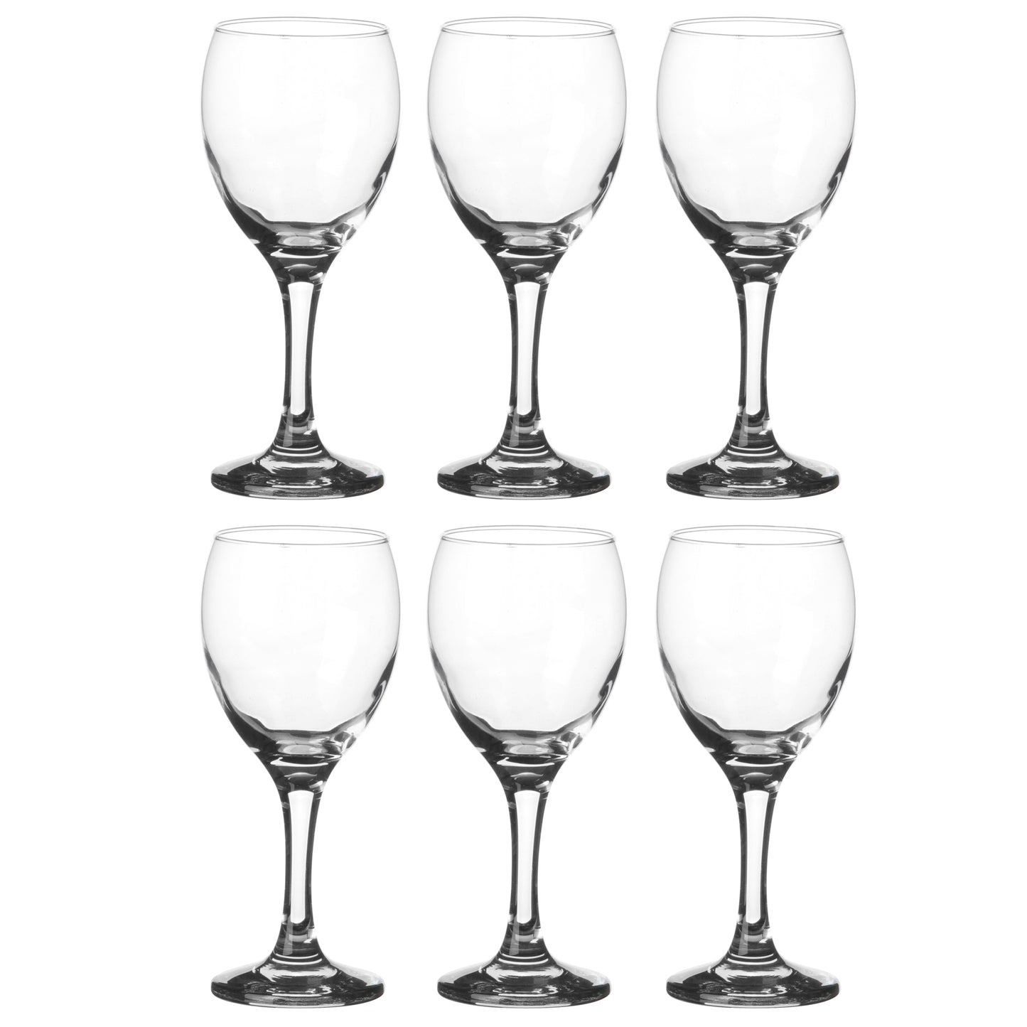 Set of 6 Small 210ml Small Wine Glasses