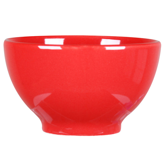 Set of 4 Glossy Red Stoneware 550ml Serving Bowls