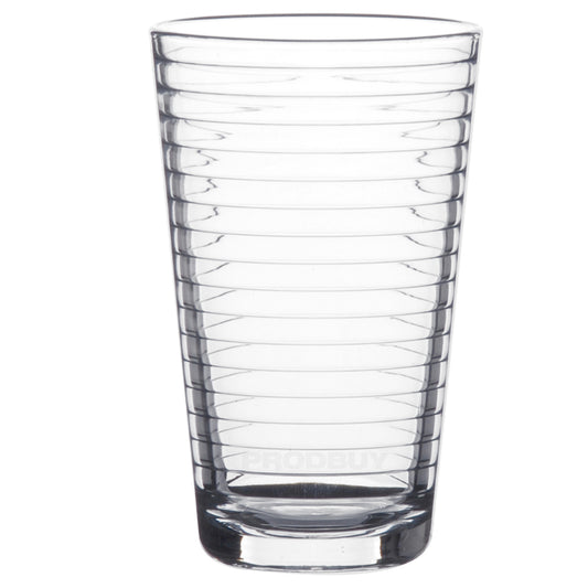 Set of 6 Ribbed Glass High Ball Tumblers