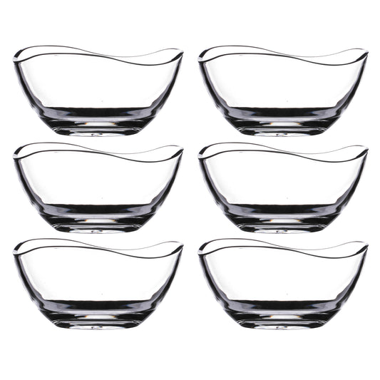Pack of 6 Small Glass Serving Bowls Tapas/Dessert Dishes