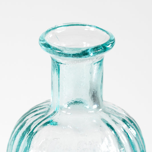 Recycled Ribbed Glass Bottle Vase 34.5cm Tall