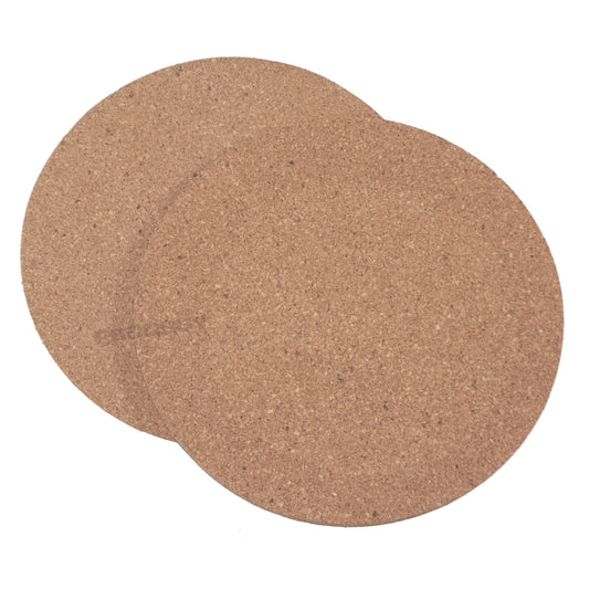 Set of 2 x 18cm Round Cork Kitchen Trivets - Hot Object Surface Protectors