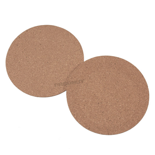 Set of 2 x 18cm Round Cork Kitchen Trivets - Hot Object Surface Protectors