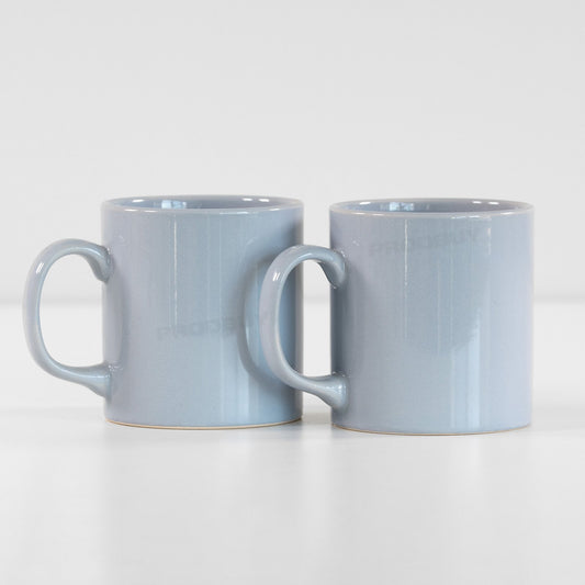 Set of 4 Pale Grey Ceramic Mugs