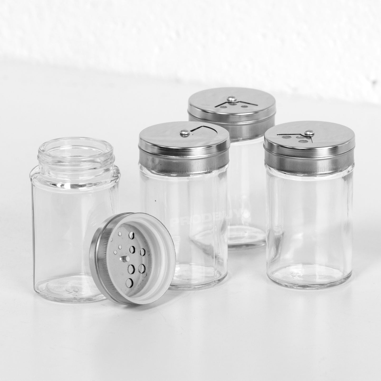 Set of 4 Mini 90ml Glass Spice & Herb Storage Jars