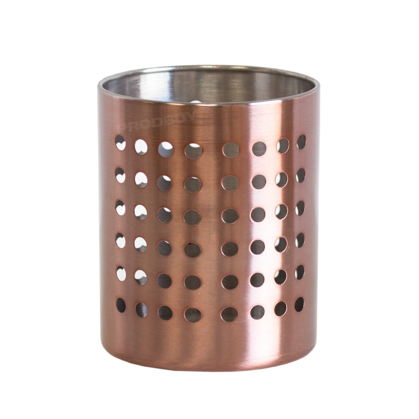Brushed Copper Cutlery Utensil Pot