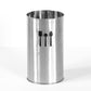 Set of 2 Brushed Metal Utensil Storage Jars