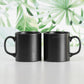 4 x 300ml Matt Black Ceramic Mugs - Microwave and Dishwasher Safe