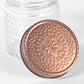 Set of 3 Glass Storage Jars 500ml with Copper Lids