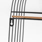 51cm Floating Black Metal Wire Wooden Shelves Wall Storage Unit