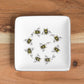 Bee Pattern 11cm Square Tea Bag Tidy Spoon Rest