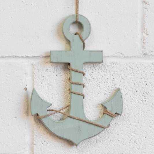 Wooden Rope Hanging Anchor Home Decoration Wall Art