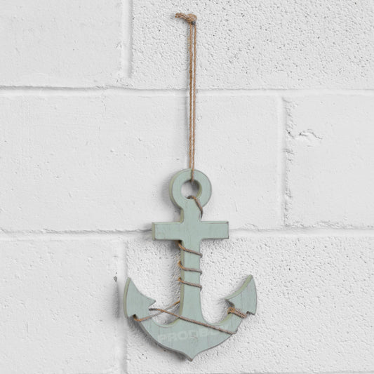 Wooden Rope Hanging Anchor Home Decoration Wall Art