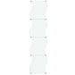 Pack of 4 x Wall Mounted Full Length Wavy Glass Mirror Tiles 30cm x 30cm
