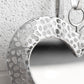 Silver Hanging Heart Wall Mirror Decoration