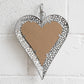 Silver Hanging Heart Wall Mirror Decoration