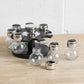 Set of 8 Glass Herb Spice Jars with Rotating Rack