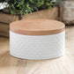 Small Round Cake Tin Geometric Biscuit Cookie Barrel Storage Jar Container Box