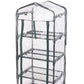 4 Tier Mini Greenhouse with Shelves Outdoor Garden PVC Plastic Cover Plant House