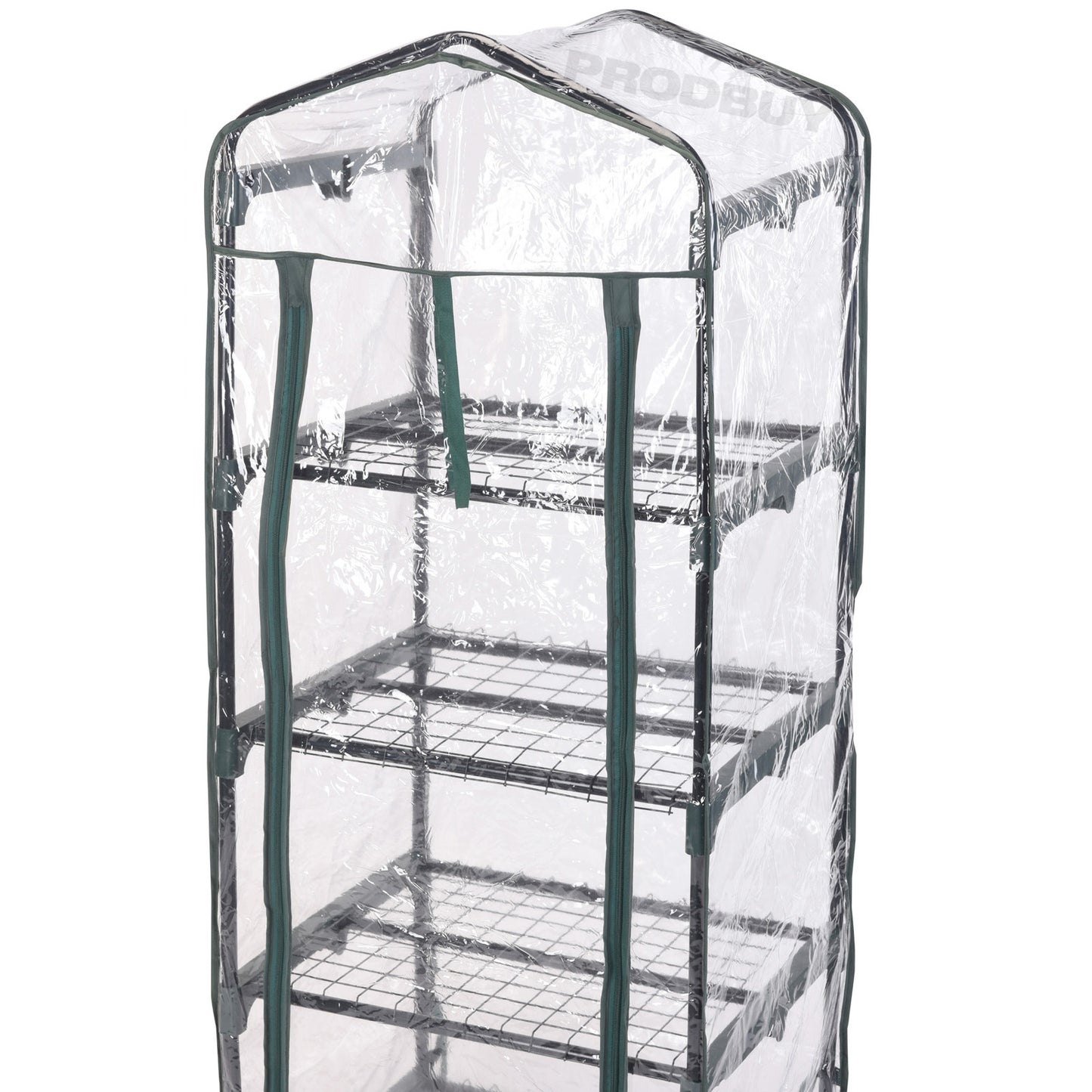 4 Tier Mini Greenhouse with Shelves Outdoor Garden PVC Plastic Cover Plant House