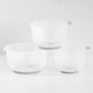 Set of 3 Clear Plastic Mixing Bowls