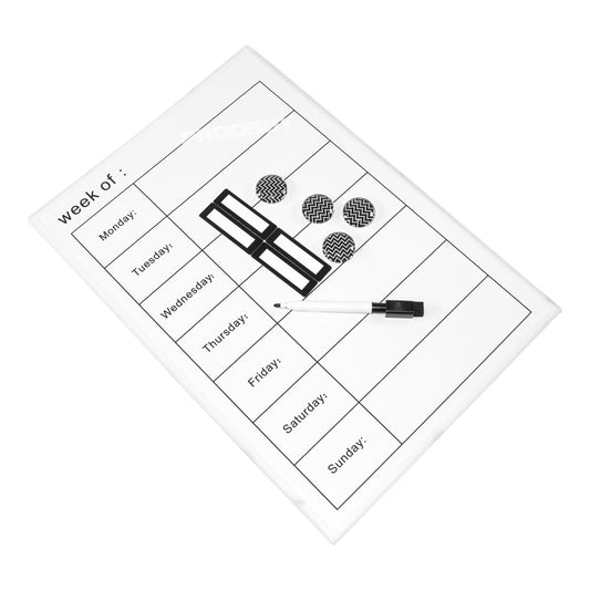 Magnetic Whiteboard Weekly Planner with Magnets and Pen Wall Mounted