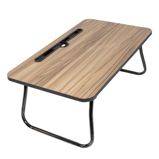 Wooden Veneer Tray Table with Metal Folding Legs