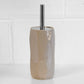 Geometric Glazed Toilet Cleaning Brush and Holder Set Bathroom Accessories