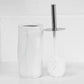 Geometric Glazed Toilet Cleaning Brush and Holder Set Bathroom Accessories