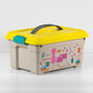 Yellow Lid Plastic Sewing Storage Box Case Basket Accessories Organiser Dressmaking Tools
