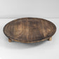 Large 38cm Rustic Round Mango Wood Indoor House Plant Pot Stand