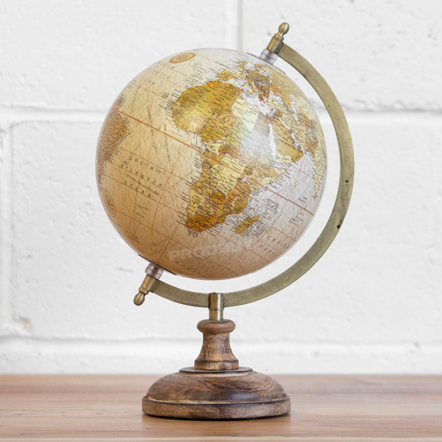 33cm Tall Vintage Style Decorative Globe