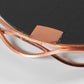 Copper 23cm Round Glass Mirror Candle Tray