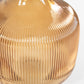 23cm Tall Ribbed Glass Bowl Shaped Vase