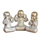 Medium Size Resin See Speak and Hear No Evil 3 Wise Buddha Ornaments