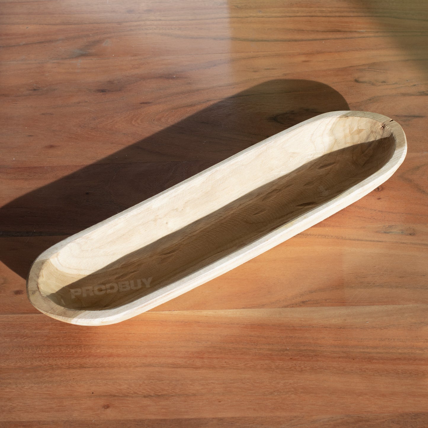 Long 40cm Narrow Teak Root Wooden Bowl