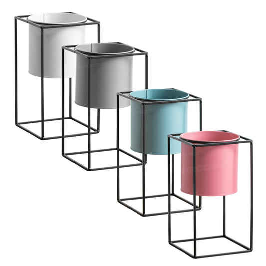 Standing Plant Pot Cover with Metal Frame