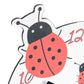 Cute Nursery Insects 26cm Wall Clock