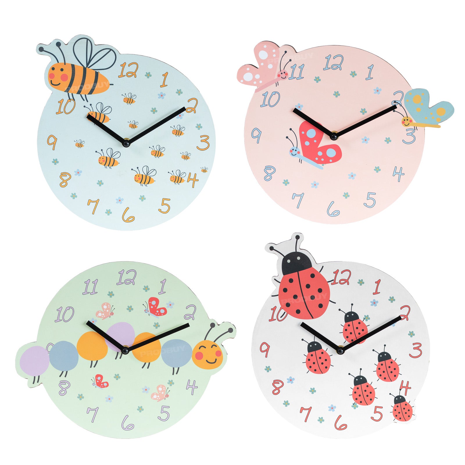 Cute Nursery Insects 26cm Wall Clock – Robert David Home