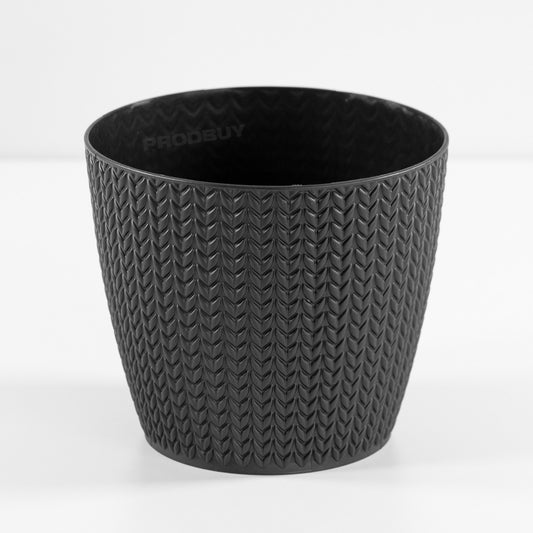 Embossed Chevron Round Indoor Flower House Plant Pot Cover