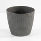 Embossed Chevron Round Indoor Flower House Plant Pot Cover