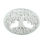 Round Mirrored Glass Tree of Life 10cm Candle Plate