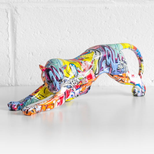 Colourful Graffiti Cheetah Ornament