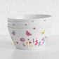 16 Piece Dinner Service Set Butterfly Floral Dinner Plate Salad Bowl Tumbler Cup