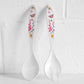 11 Piece Dinner Service Set Butterfly Floral Dinner Plate Serving Bowls Large Salad Bowl and Servers BBQ