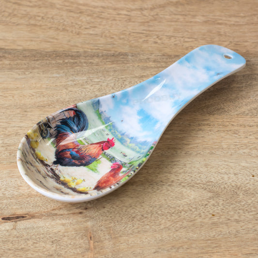 Farm Chickens Kitchen Utensil Spoon Rest