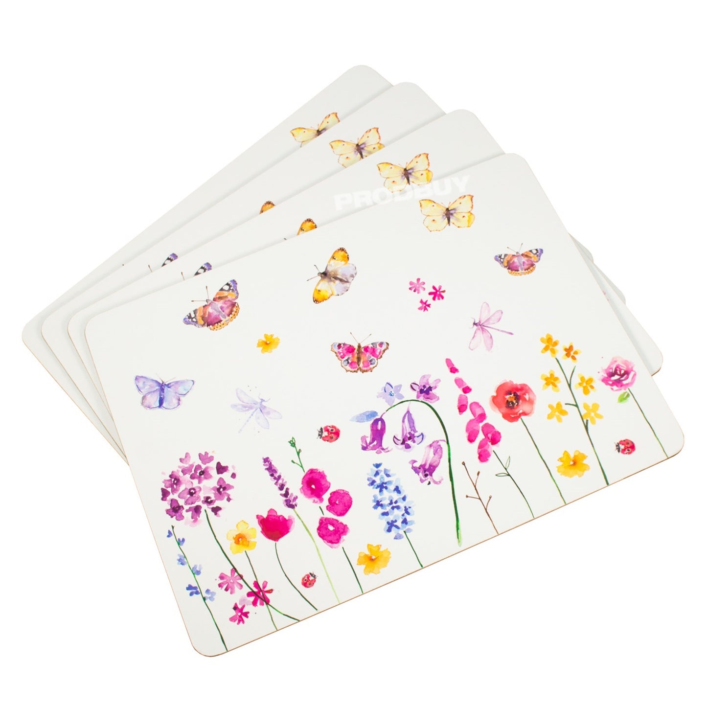 Set of Floral Butterfly Placemats