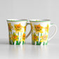 2 x Yellow Daffodil Floral Welsh Wales Mugs Cups Hot Drinks Tea Coffee Chocolate