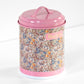 William Morris Golden Lily Biscuit Storage Tin with a Pink Lid