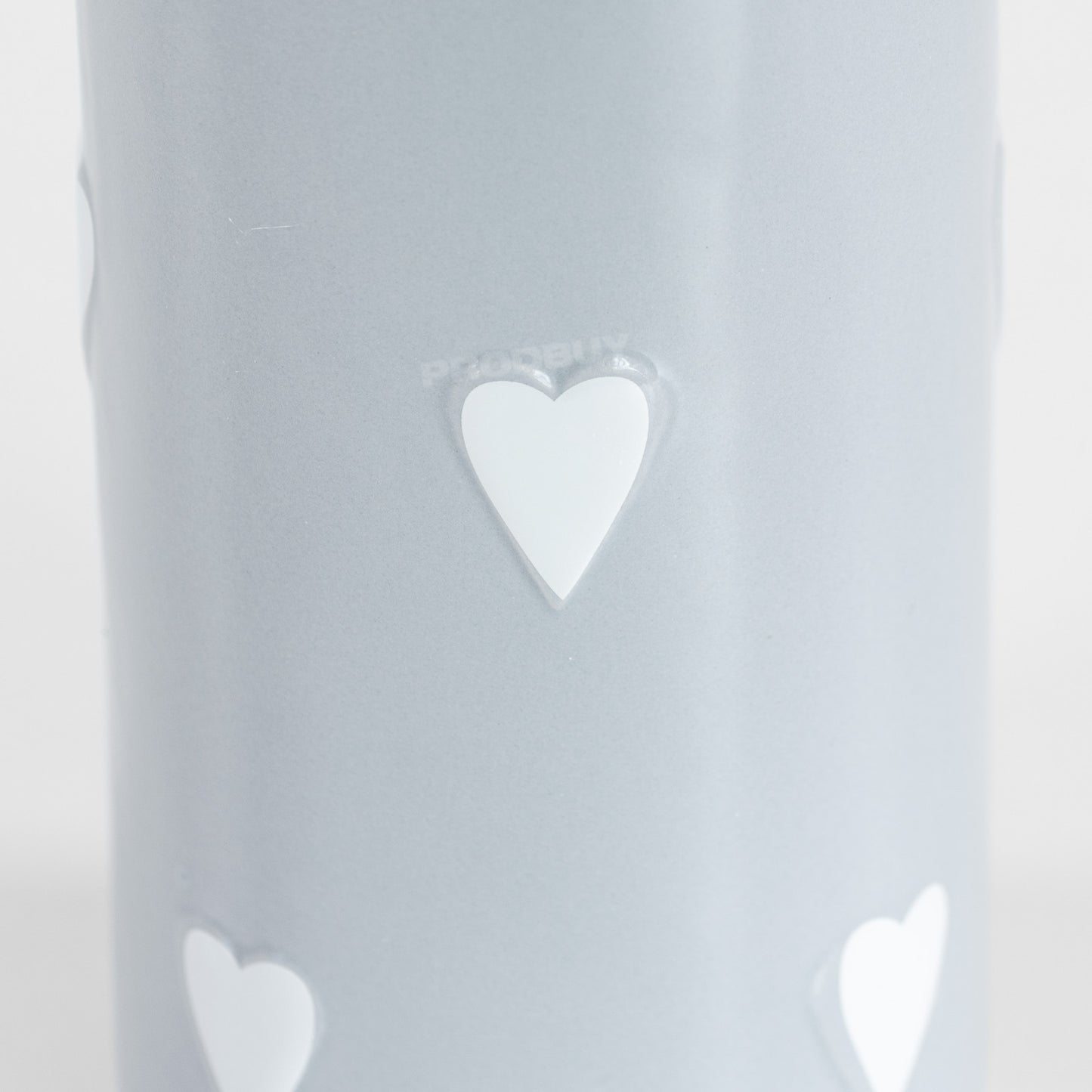 30cm Grey with White Hearts Ceramic Vase